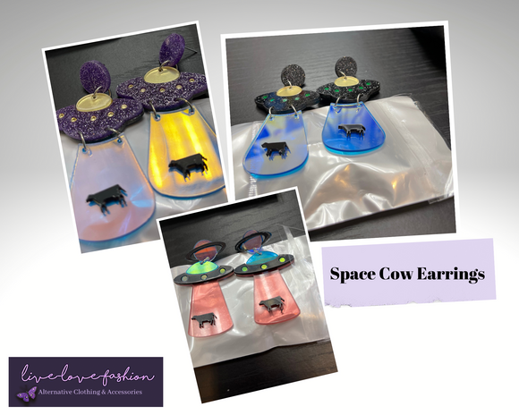 Space Cow Earrings