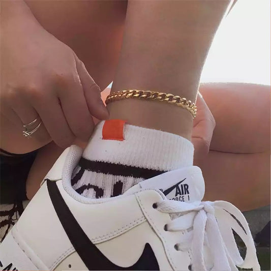 4mm Cuban Chain Anklet