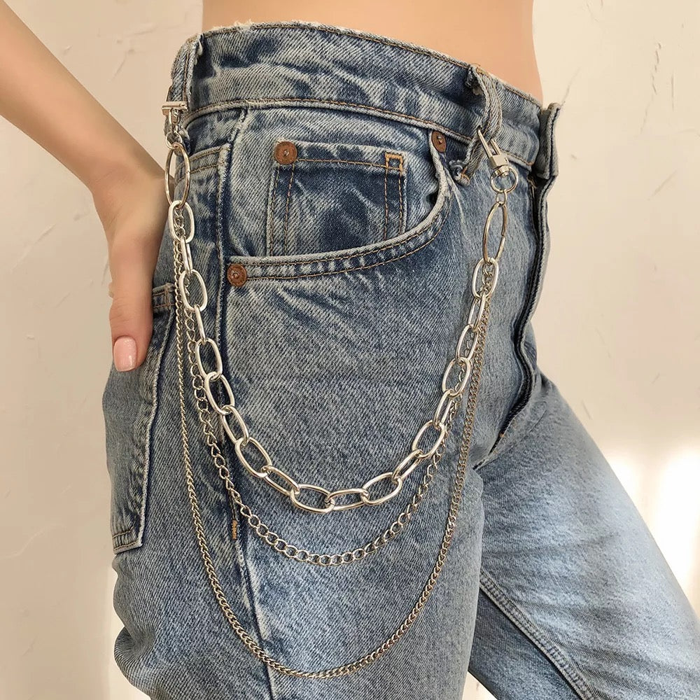 Klassische silberne Hosenkette
