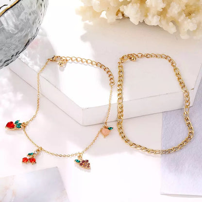 Double Cherry Anklet