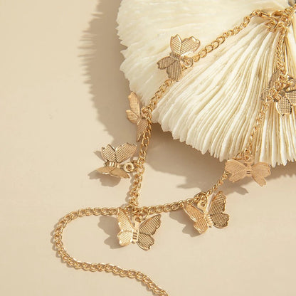 Gold Butterfly Bracelet Ring