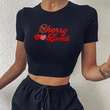 Cherry Bomb Crop Tee