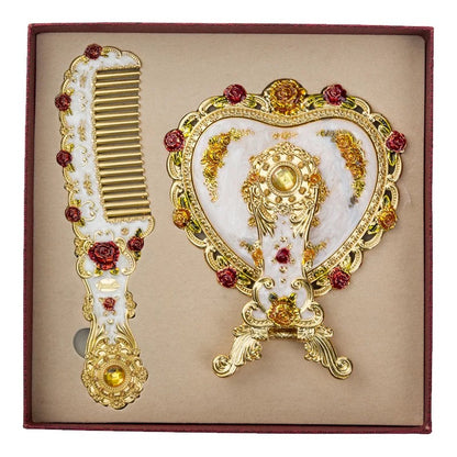 Vintage Mirror Comb Set