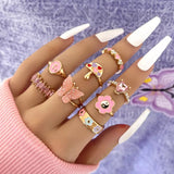 Pink Set Rings