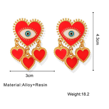Abstract Evil Eye Earrings