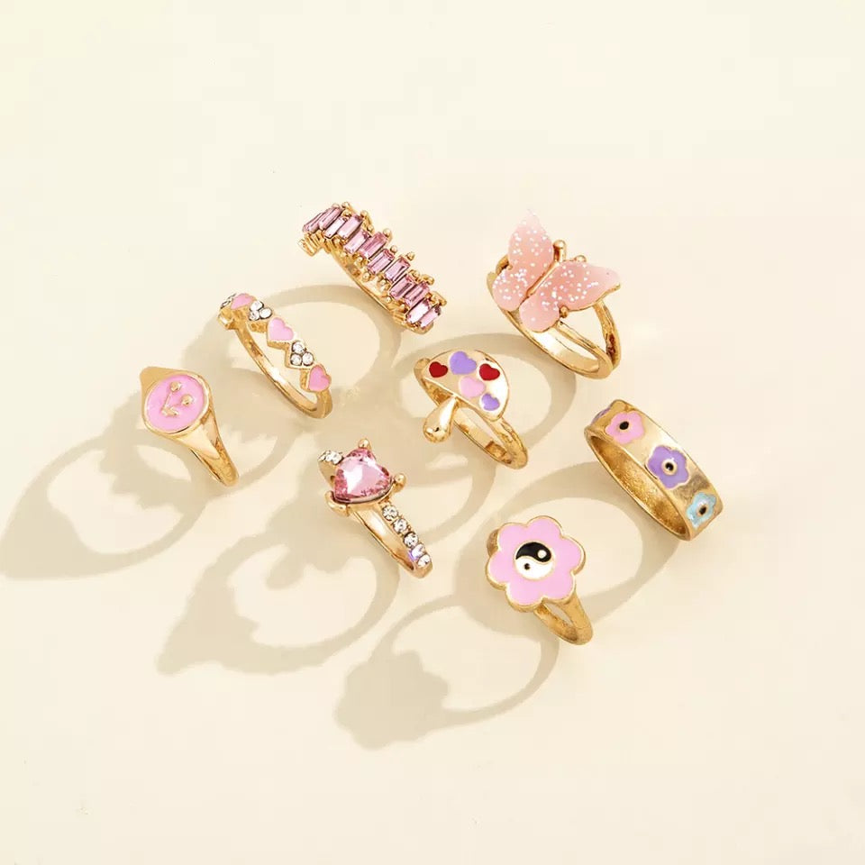 Pink Set Rings