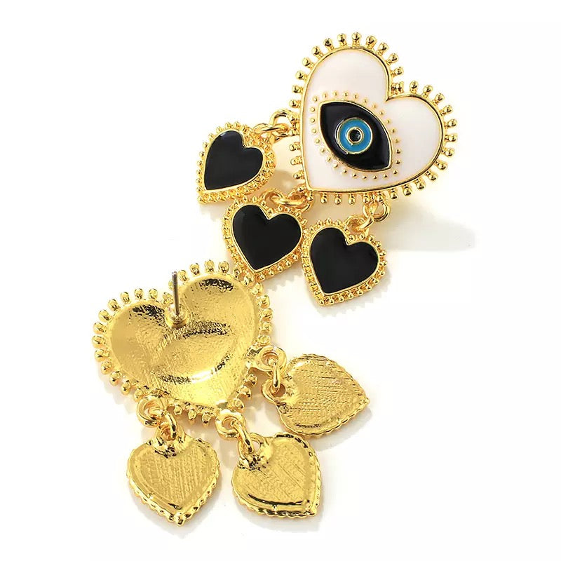 Abstract Evil Eye Earrings