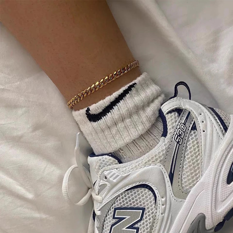 4mm Cuban Chain Anklet