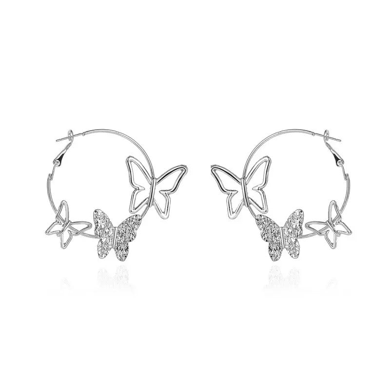Butterfly Hoops Earrings