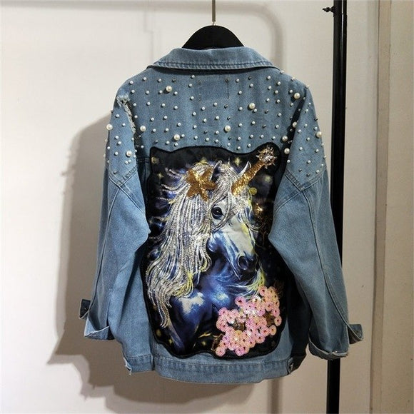 Unicorn Denim Fashion Jacket