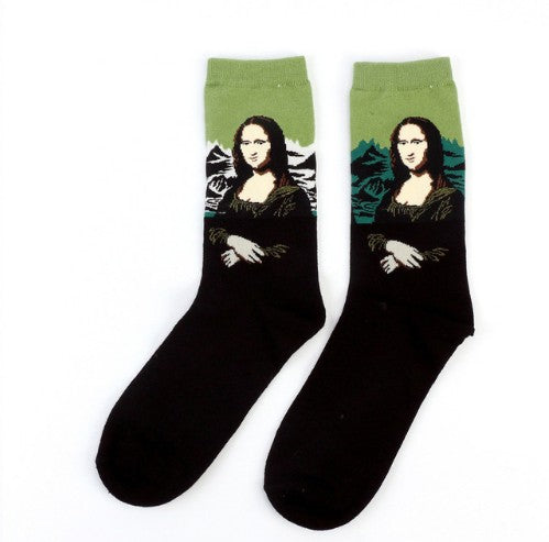 Art retro world famous paintings socks