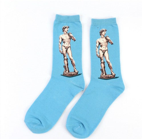 Art retro world famous paintings socks
