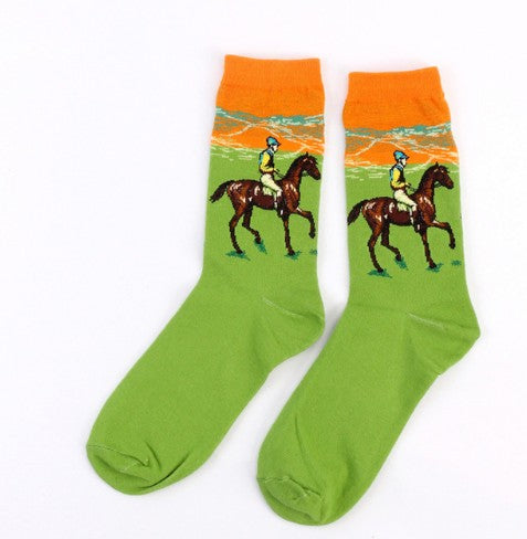 Art retro world famous paintings socks