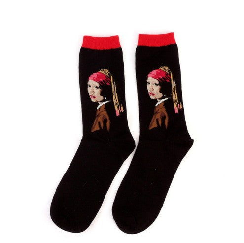 Art retro world famous paintings socks