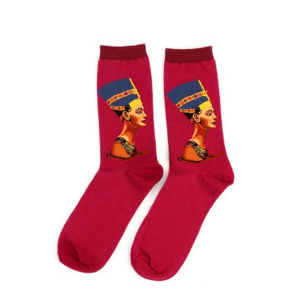 Art retro world famous paintings socks