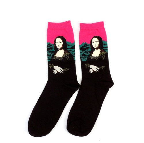 Art retro world famous paintings socks